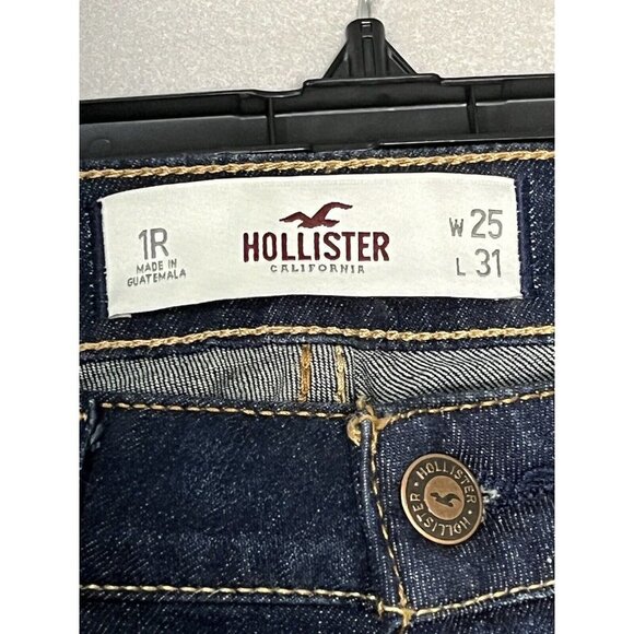 Hollister Womens Ultra High Rise Super Skinny Jeans 25x31 Stretch Dark Wash NWT - Picture 3 of 8